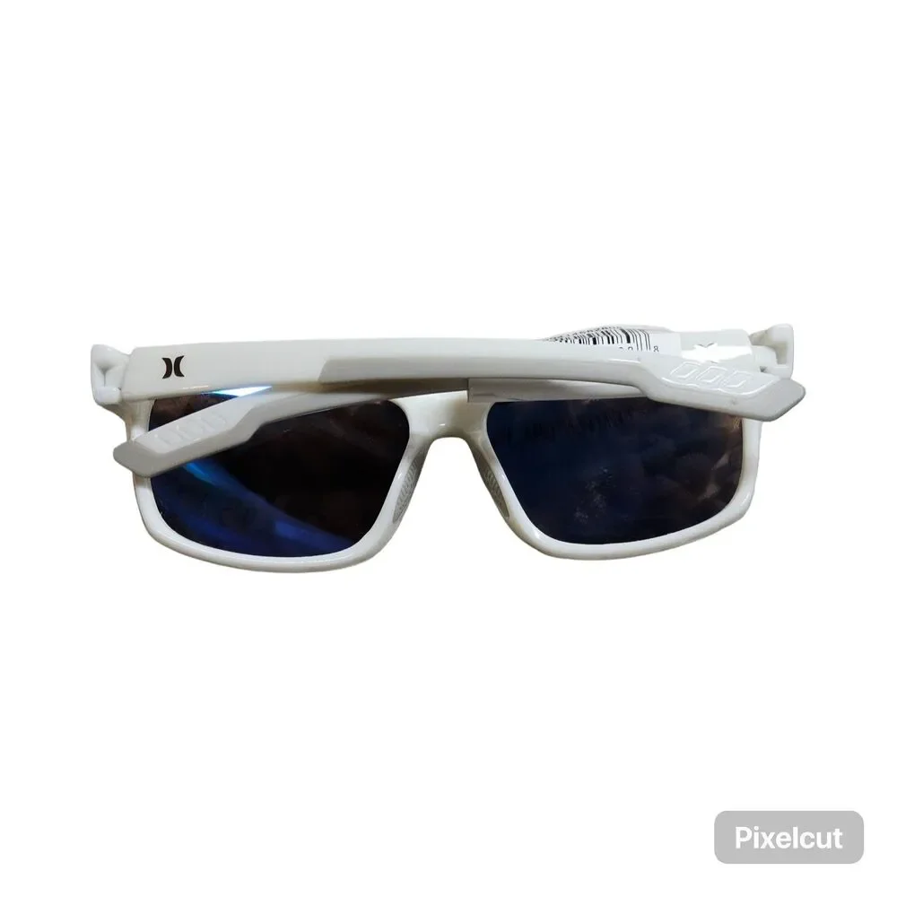 Hurley Sunglasses Floating White Frame Blue Lenses Polarized Unisex